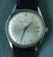 Eterna-matic vintage stainless steel watch with date
